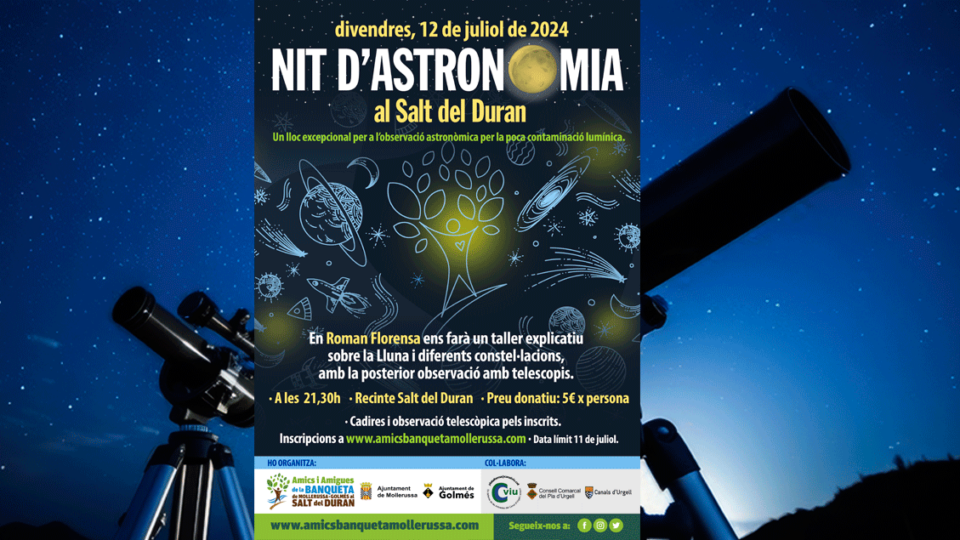 Nit d'Astronomia al Salt del Duran, Mollerussa Golmés